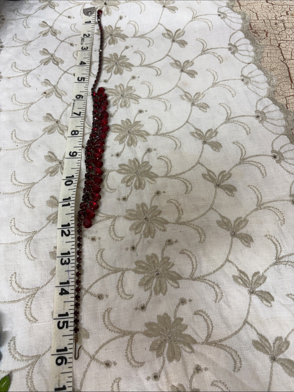 Ruby, red choker necklace - Picture 7 of 7